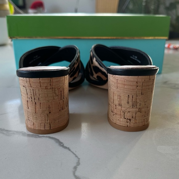 Kate Spade leopard print sandals slides 7.5 - Picture 3 of 5